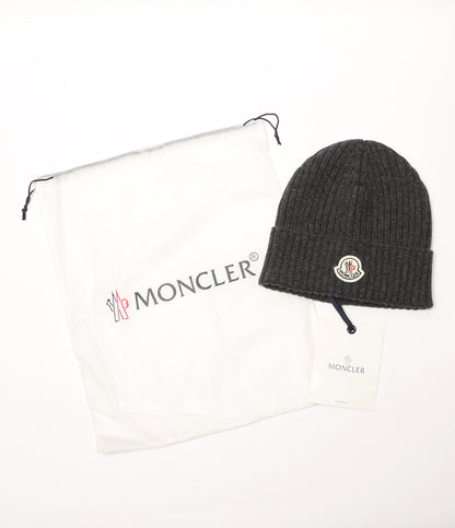 モンクレール 美品 ニット帽 D2 091 グレー カシミヤ100％ メンズ MONCLER