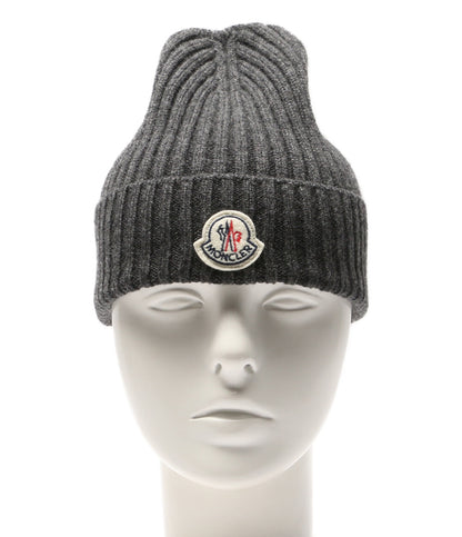 モンクレール 美品 ニット帽 D2 091 グレー カシミヤ100％ メンズ MONCLER