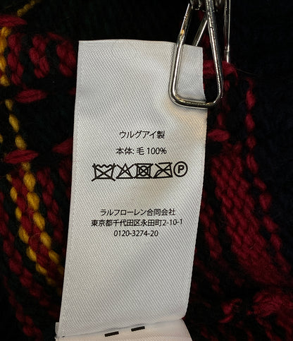 ポロ・ラルフローレン 美品 ニット ハイネック チェック 柄 MANOS.US メンズ SIZE M POLO RALPH LAUREN