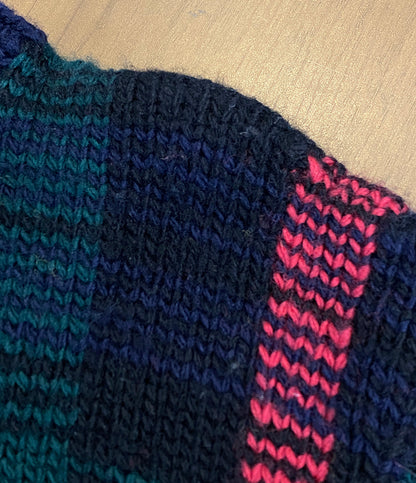 ポロ・ラルフローレン 美品 ニット ハイネック チェック 柄 MANOS.US メンズ SIZE M POLO RALPH LAUREN