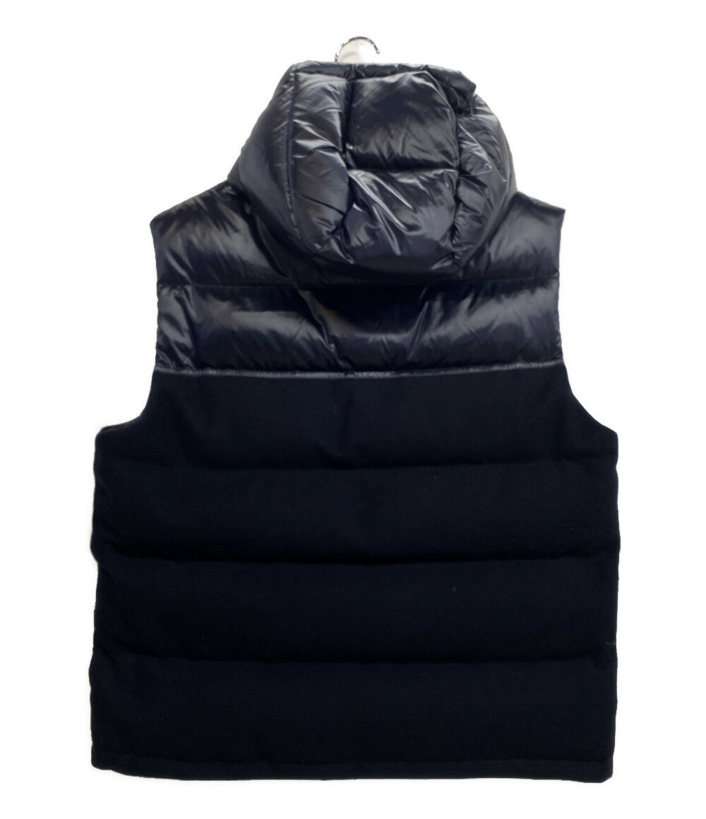 POLO RALPH LAUREN ダウンベスト ウール×ナイロン フード付 ネイビー