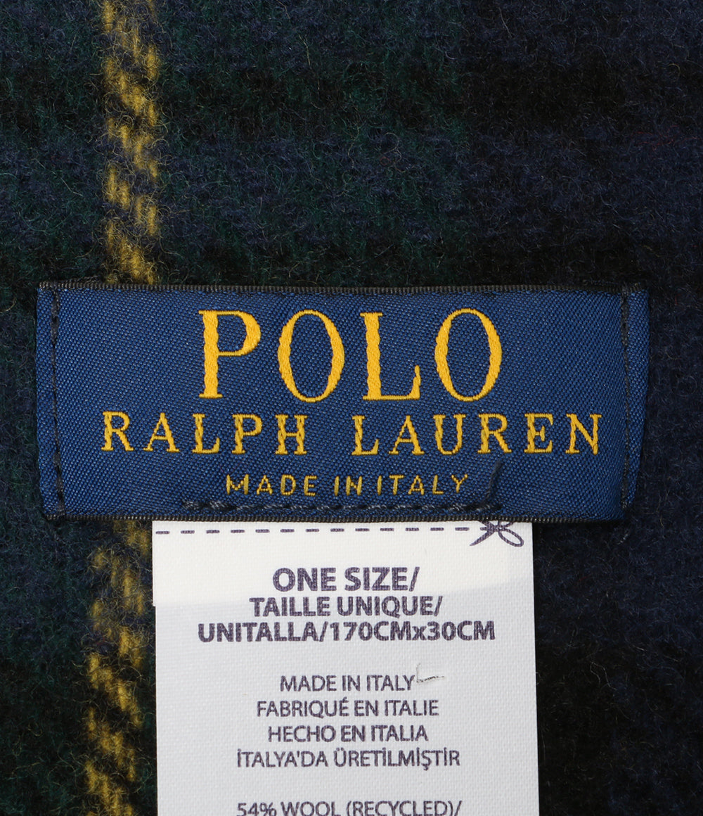 ポロ・ラルフローレン ストール パッチワーク チェック NAVY×RED メンズ SIZE ONE SIZE POLO RALPH LAUREN
