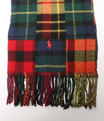ポロ・ラルフローレン ストール パッチワーク チェック NAVY×RED メンズ SIZE ONE SIZE POLO RALPH LAUREN
