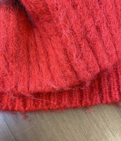 美品 POLO RALPH LAUREN ニット チェック ウールブレンド セーター RED メンズ SIZE L ポロ・ラルフローレン