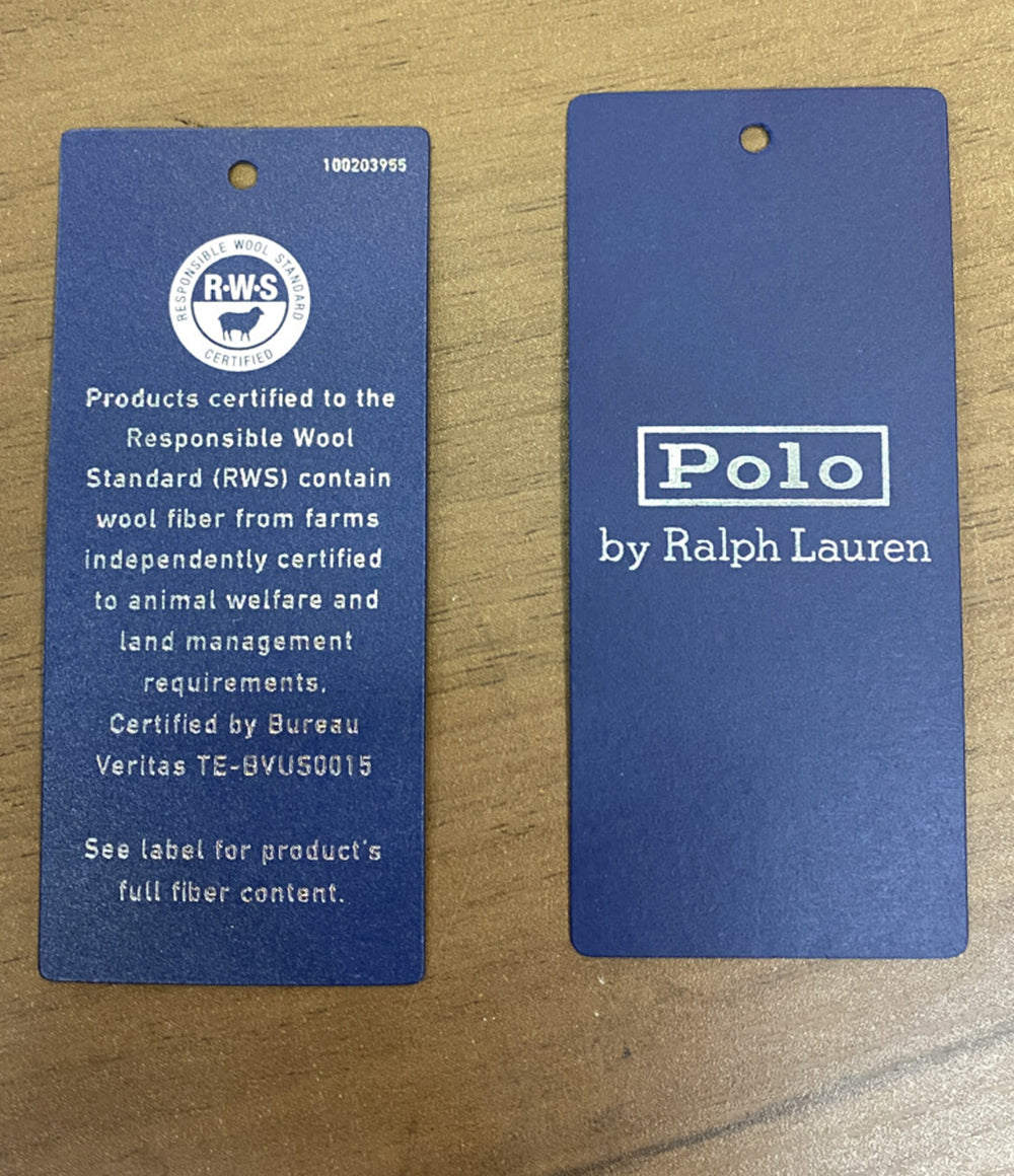 美品 POLO RALPH LAUREN ニット チェック ウールブレンド セーター RED メンズ SIZE L ポロ・ラルフローレン