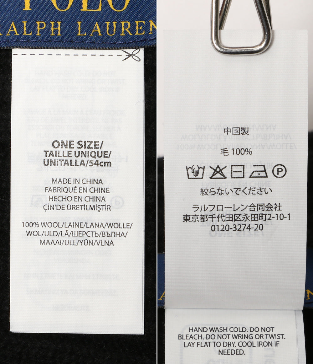 ポロ・ラルフローレン ニット帽 リブ ブラック タグ付 メンズ SIZE ONE SIZE POLO RALPH LAUREN