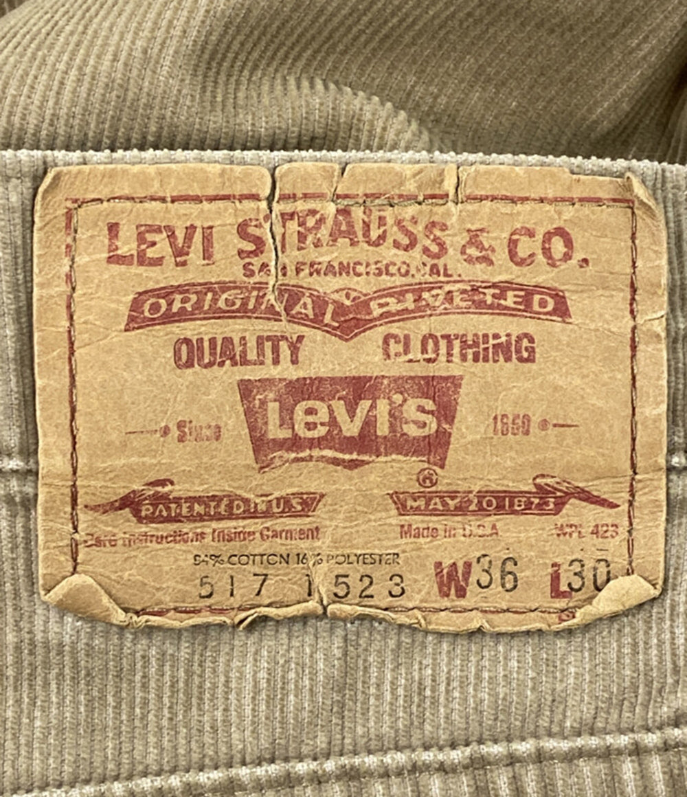 Levi's パンツ コーデュロイ VINTAGE カーキ 517 タロン42 80s メンズ SIZE W36L30 リーバイス