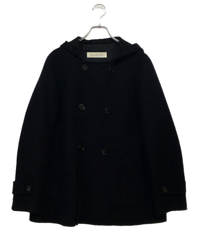 ギャルリーヴィー ピーコート ダブルフェイス ネイビー フーディー 100％カシミヤ レディース SIZE 1 GALERIE VIE