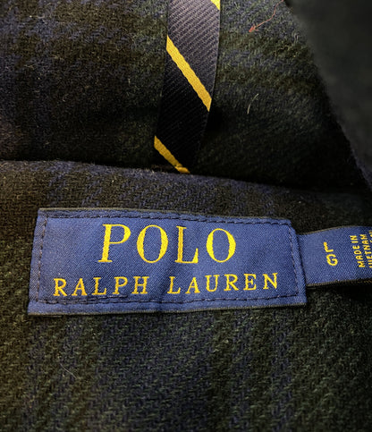 POLO RALPH LAUREN ダウンジャケット チェック ウールブレンド フーディー メンズ SIZE L ポロ・ラルフローレン