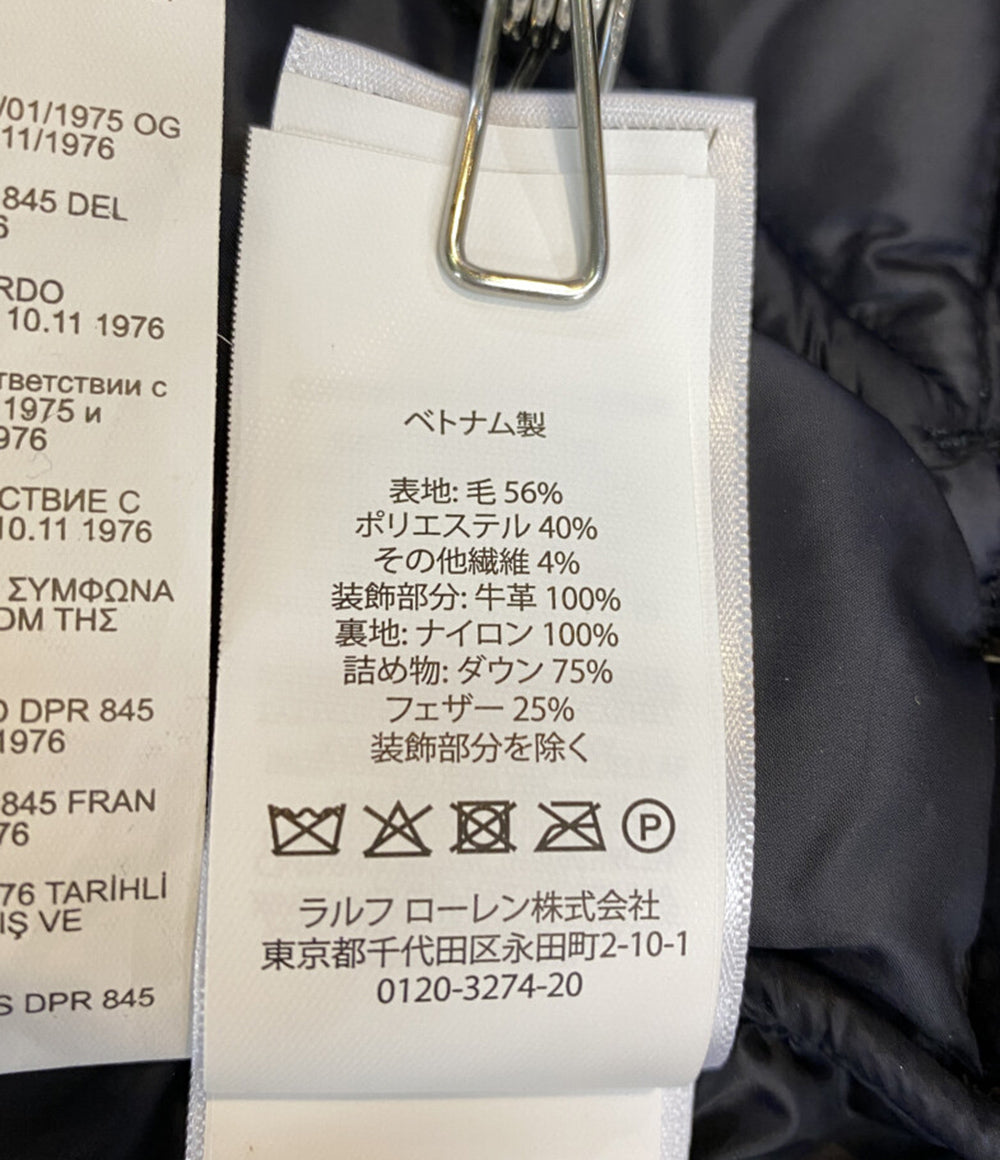 POLO RALPH LAUREN ダウンジャケット チェック ウールブレンド フーディー メンズ SIZE L ポロ・ラルフローレン
