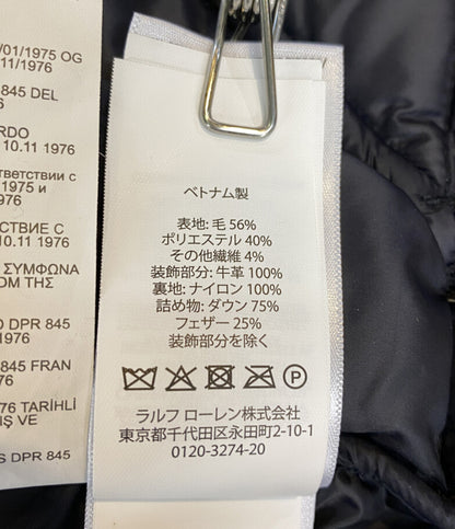 POLO RALPH LAUREN ダウンジャケット チェック ウールブレンド フーディー メンズ SIZE L ポロ・ラルフローレン