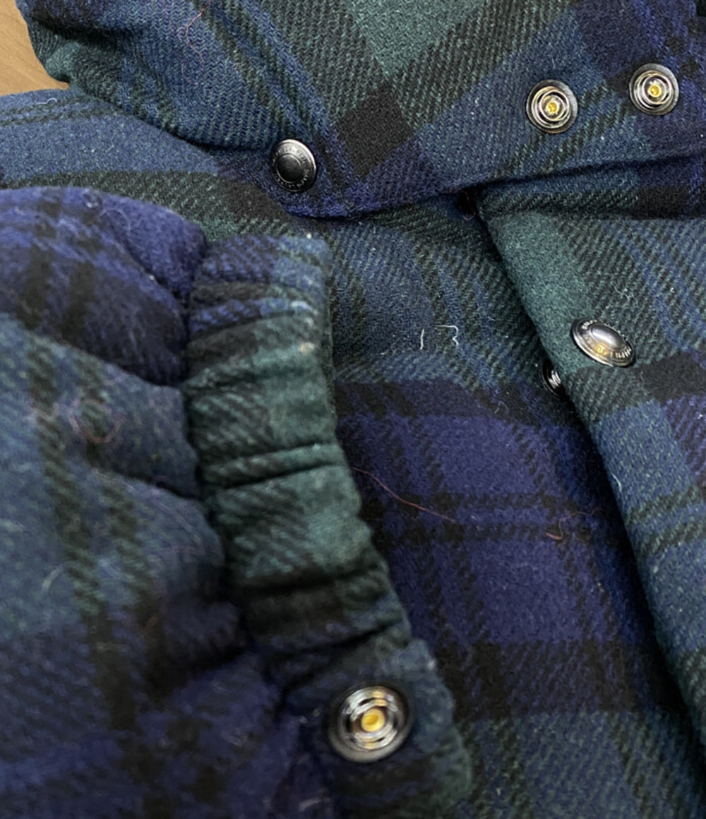 POLO RALPH LAUREN ダウンジャケット チェック ウールブレンド フーディー メンズ SIZE L ポロ・ラルフローレン