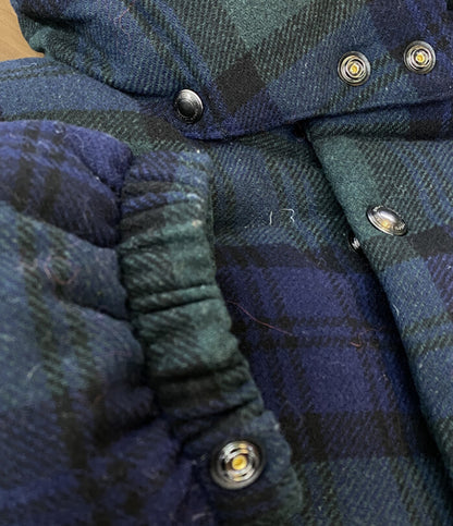 POLO RALPH LAUREN ダウンジャケット チェック ウールブレンド フーディー メンズ SIZE L ポロ・ラルフローレン