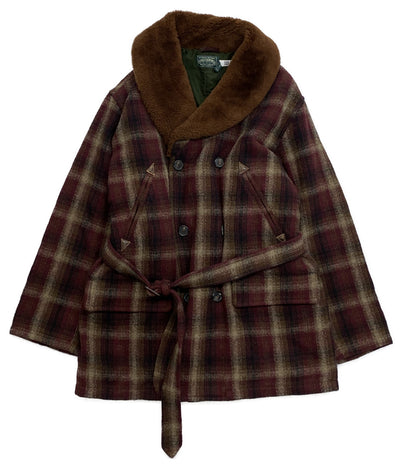 美品 POLO COUNTRY ポロカントリー ラルフローレン ピーコート チェック ボア 2024 メンズ SIZE L