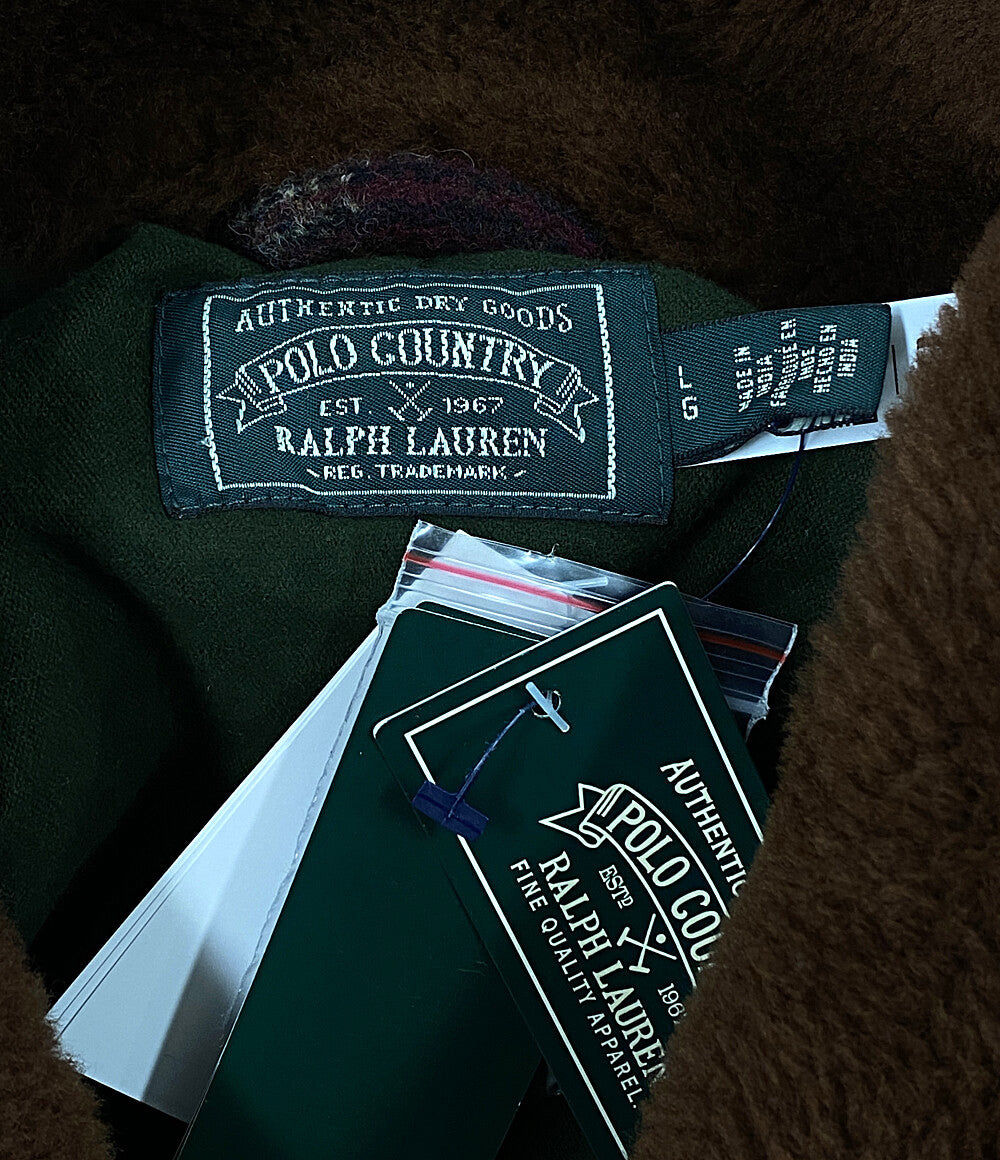 美品 POLO COUNTRY ポロカントリー ラルフローレン ピーコート チェック ボア 2024 メンズ SIZE L