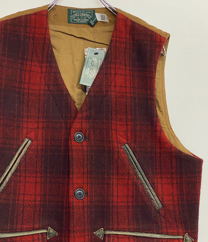 美品 POLO COUNTRY ポロカントリー ラルフローレン マッキーノ ベスト チェック ウール メンズ SIZE L
