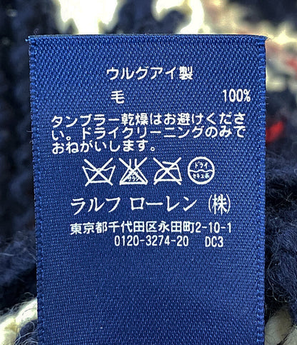 POLO RALPH LAUREN セーター ノルディック柄 フルジップ カウチン メンズ SIZE M ポロ・ラルフローレン