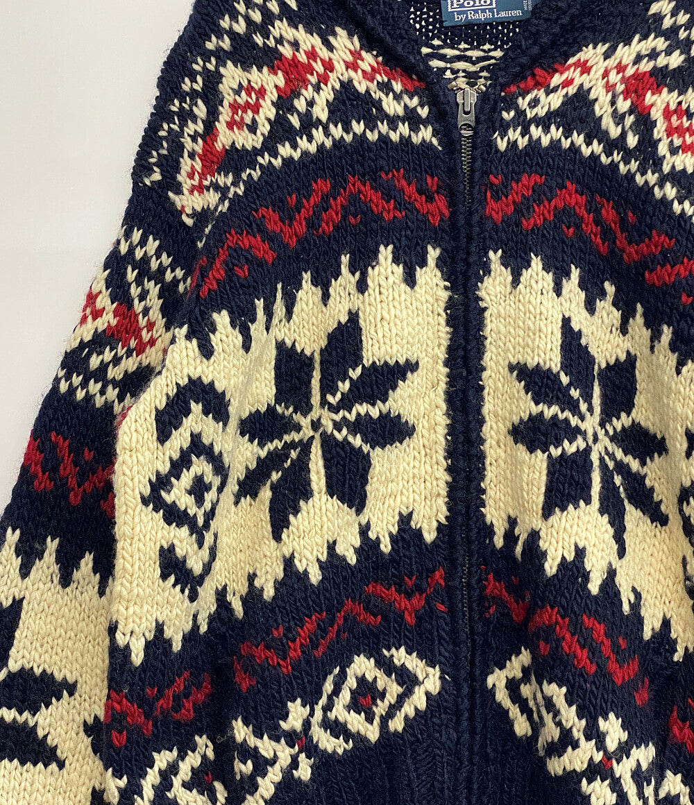 POLO RALPH LAUREN セーター ノルディック柄 フルジップ カウチン