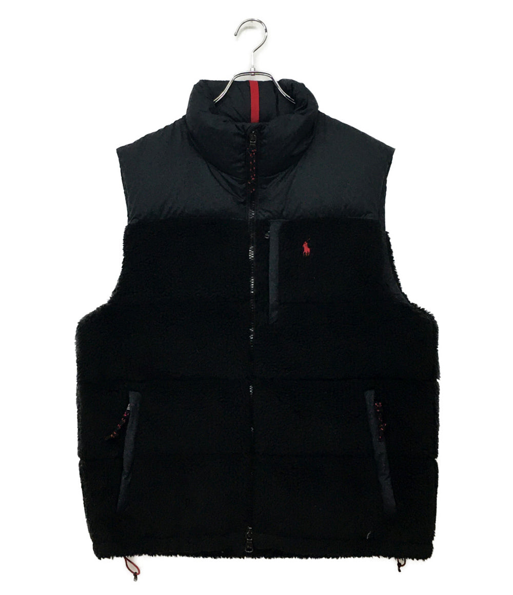 美品 POLO RALPH LAUREN ダウンベスト PERFORMANCE BLK ボア メンズ
