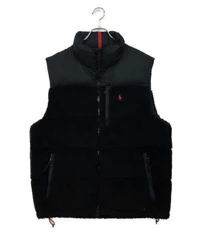 美品 POLO RALPH LAUREN ダウンベスト PERFORMANCE BLK ボア メンズ SIZE M ポロ・ラルフローレン