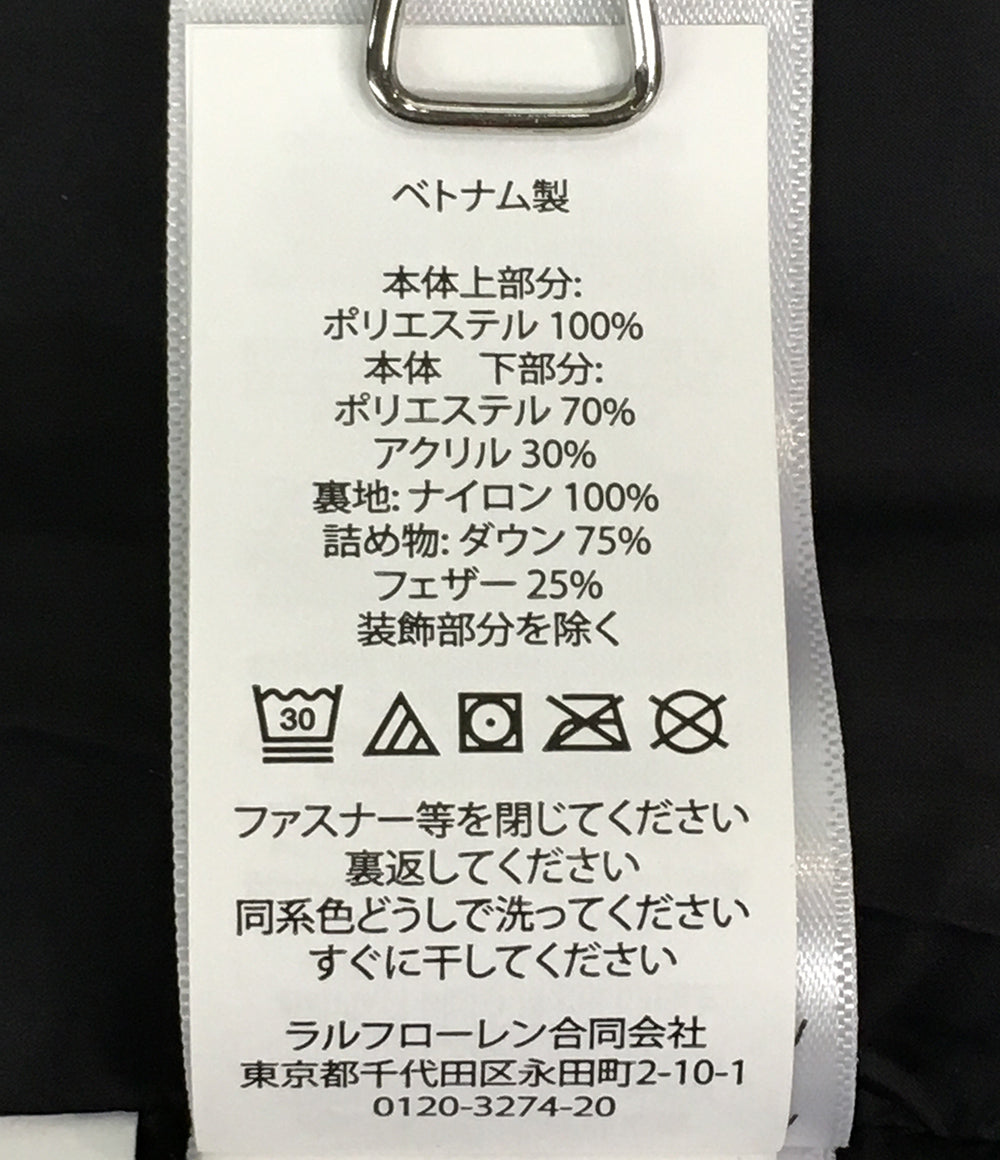 美品 POLO RALPH LAUREN ダウンベスト PERFORMANCE BLK ボア メンズ SIZE M ポロ・ラルフローレン