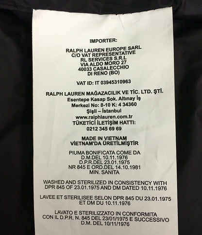 美品 POLO RALPH LAUREN ダウンベスト PERFORMANCE BLK ボア メンズ SIZE M ポロ・ラルフローレン