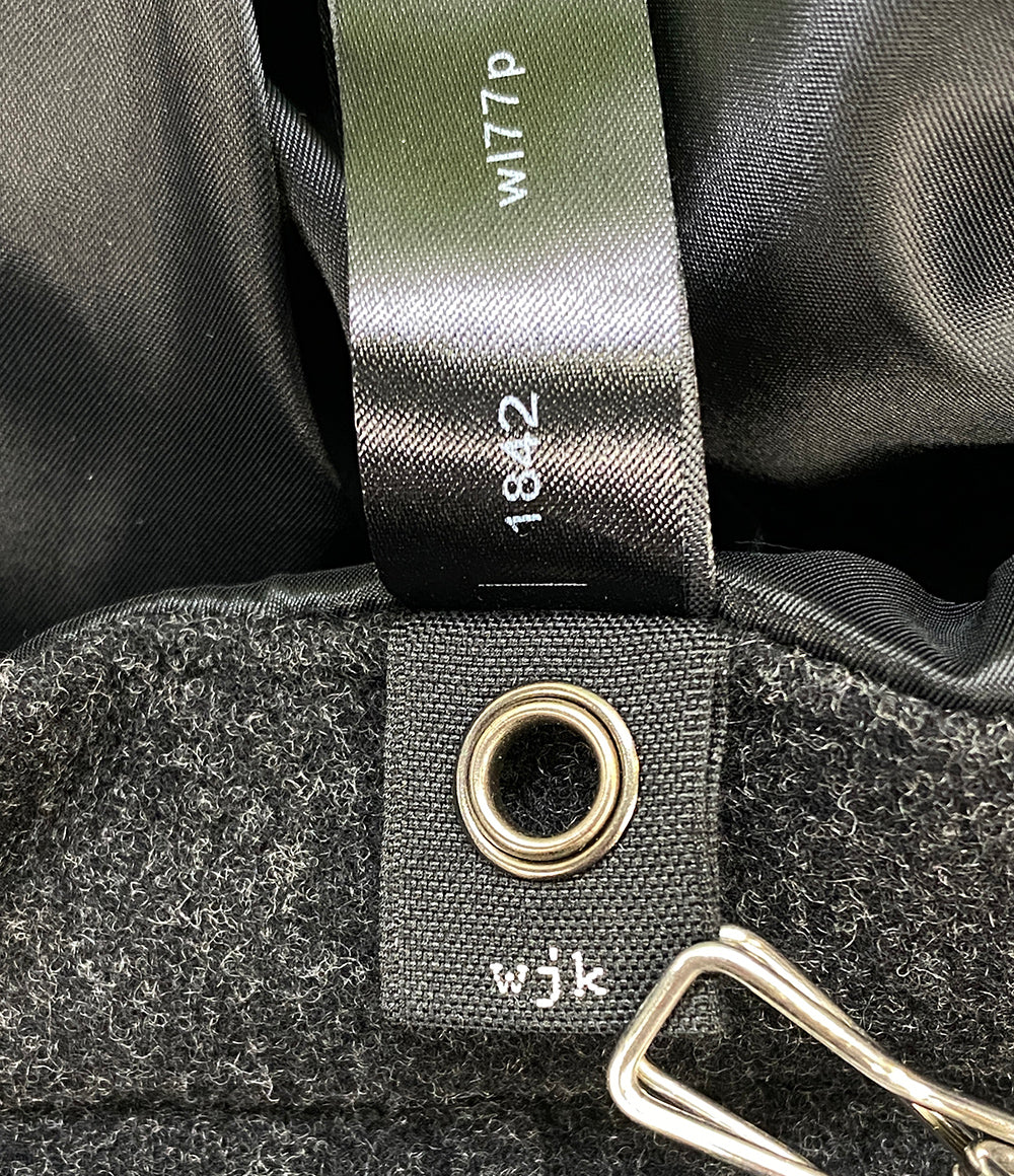 美品 wjk ダッフルコート チャコールグレー ウール 1842 メンズ SIZE M