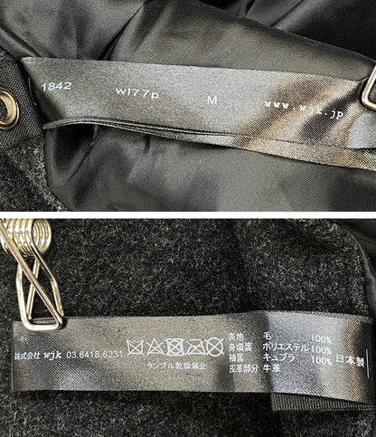 美品 wjk ダッフルコート チャコールグレー ウール 1842 メンズ SIZE M ダブルジェイケイ