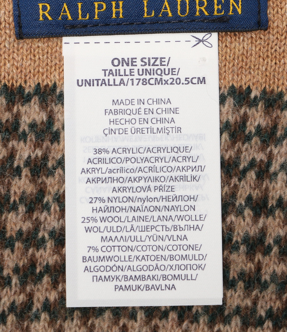 ポロ・ラルフローレン マフラー パッチワーク ウール 柄 メンズ SIZE ONE SIZE POLO RALPH LAUREN