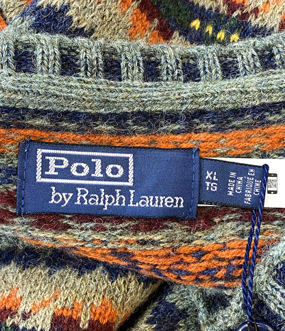 美品 POLO RALPH LAUREN フェアアイルニット ポケ付 メンズ SIZE XL ポロ・ラルフローレン