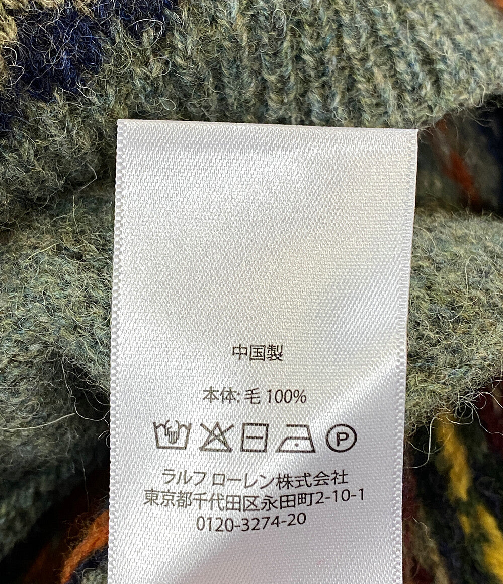 美品 POLO RALPH LAUREN フェアアイルニット ポケ付 メンズ SIZE XL ポロ・ラルフローレン
