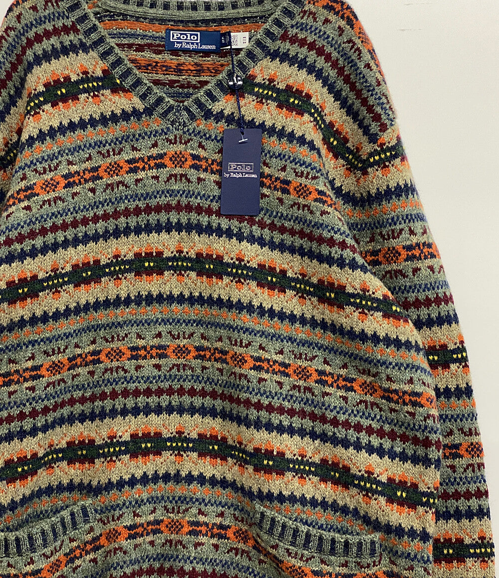 美品 POLO RALPH LAUREN フェアアイルニット ポケ付 メンズ SIZE XL ポロ・ラルフローレン