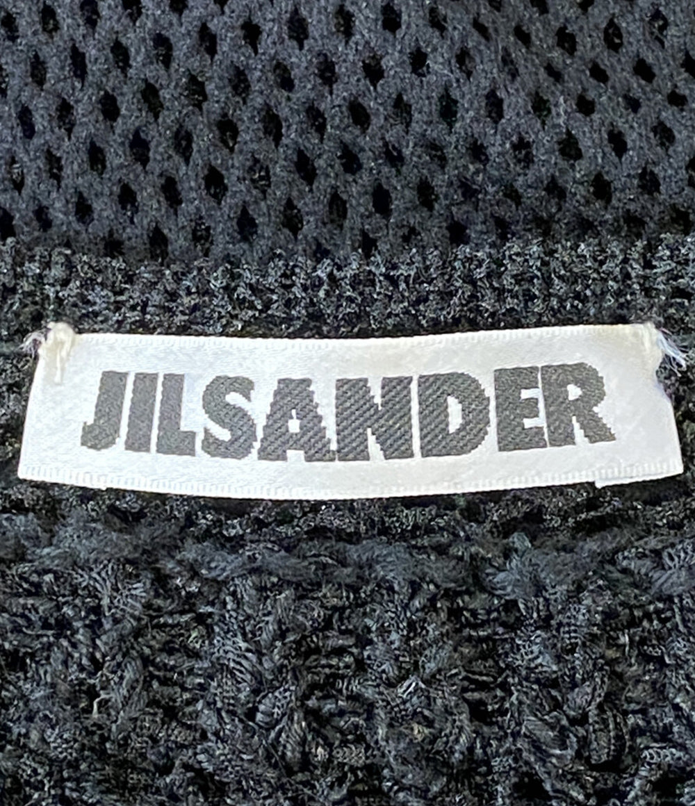ジルサンダー 長袖ニット イタリア製 FLEECE WOOL レイヤード BLK レディース SIZE - JIL SANDER