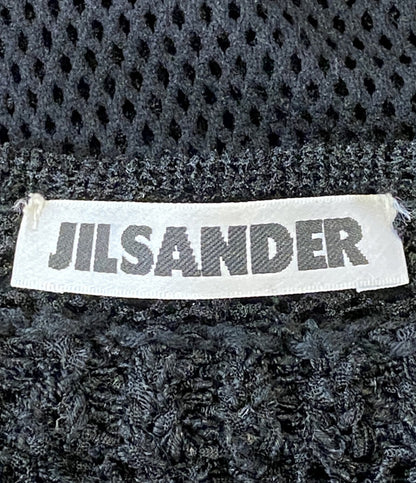 ジルサンダー 長袖ニット イタリア製 FLEECE WOOL レイヤード BLK レディース SIZE - JIL SANDER
