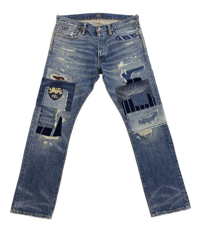 ポロ・ラルフローレン デニムパンツ VARICK SLIM STRAIGHT ディストレスト メンズ SIZE 34 POLO RALPH LAUREN