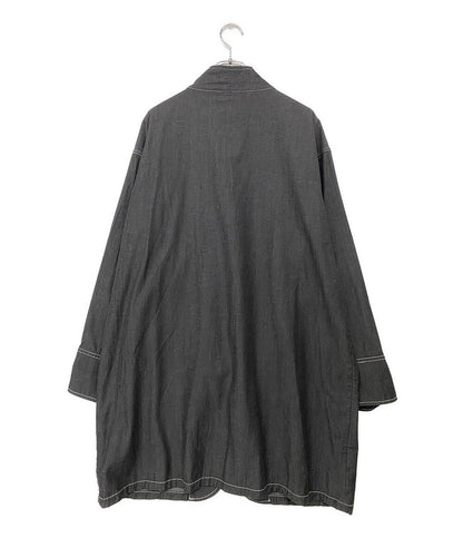 08sircus ノーカラージャケット garment dye coat グレー S18SM-CO03 メンズ SIZE 5 ゼロハチサーカス