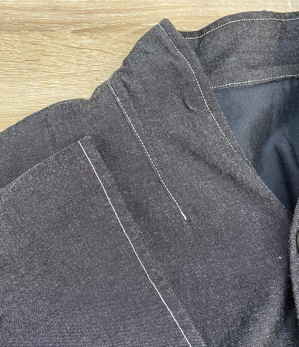 08sircus ノーカラージャケット garment dye coat グレー S18SM-CO03 メンズ SIZE 5 ゼロハチサーカス