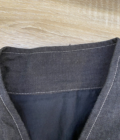 08sircus ノーカラージャケット garment dye coat グレー S18SM-CO03 メンズ SIZE 5 ゼロハチサーカス