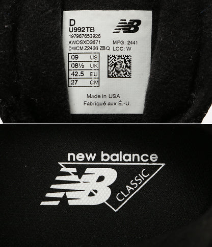 ニューバランス スニーカー USA black U992TB メンズ SIZE 27cm new balance