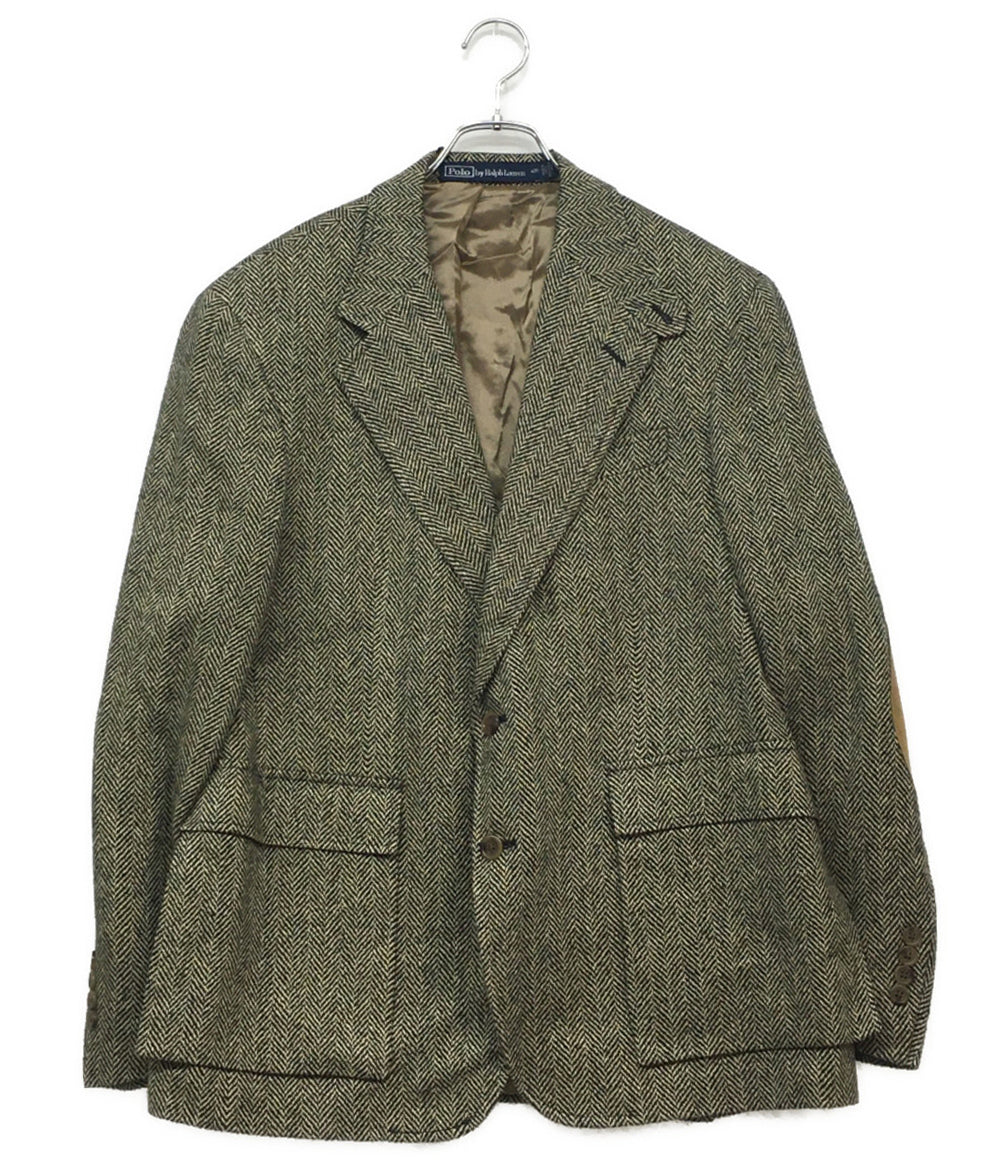 ポロバイラルフローレン テーラードジャケット 2B ヘリンボーン イタリア製 エルボーパッチ メンズ SIZE 42S POLO BY RALPH LAUREN