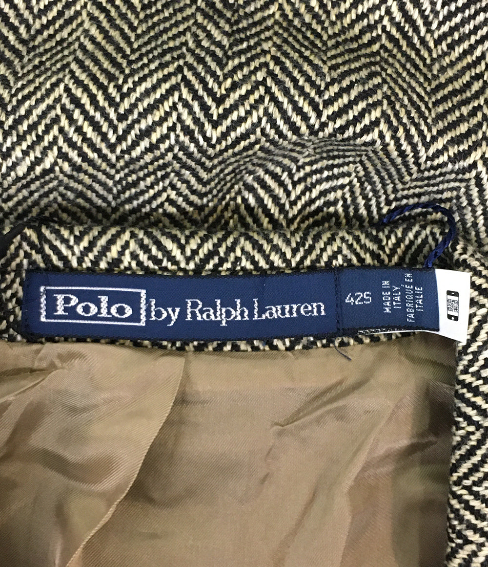 ポロバイラルフローレン テーラードジャケット 2B ヘリンボーン イタリア製 エルボーパッチ メンズ SIZE 42S POLO BY RALPH LAUREN