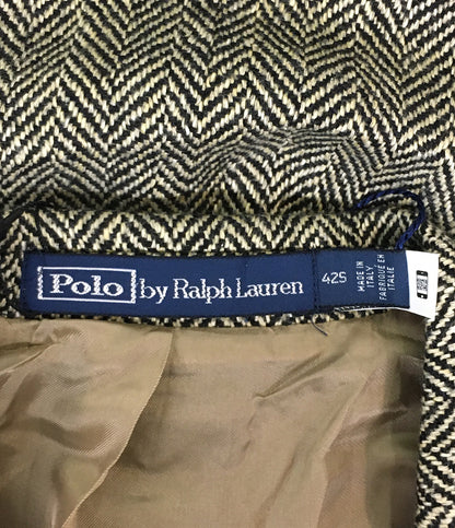 ポロバイラルフローレン テーラードジャケット 2B ヘリンボーン イタリア製 エルボーパッチ メンズ SIZE 42S POLO BY RALPH LAUREN