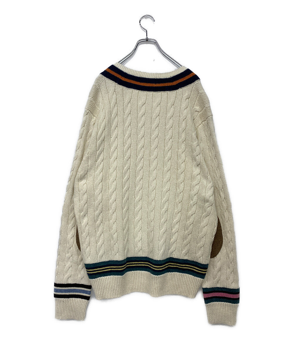 しらPolo Ralph Lauren 100% チルデンニット POLO RALPH LAUREN チルデンセーター ライン ナチュラル コットン