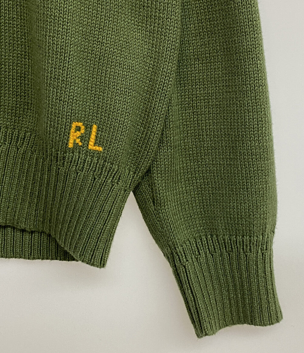 ポロ・ラルフローレン 美品 ニット POLO BEAR OLIVE メンズ SIZE L POLO RALPH LAUREN