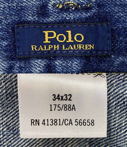 POLO RALPH LAUREN デニムパンツ VARICK SLIM STRAIGHT ディストレスト メンズ SIZE 34×32 ポロ・ラルフローレン