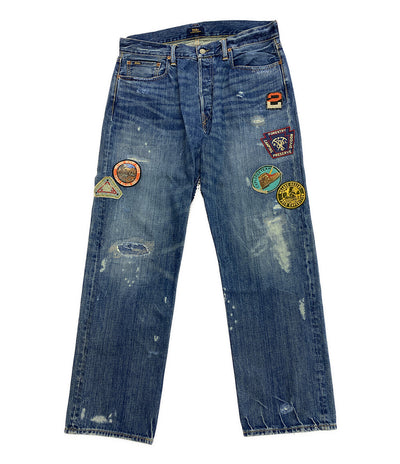 POLO RALPH LAUREN デニムパンツ VINTAGE CLASSIC FIT ダメージ加工 パッチ 41381/CA 56658 メンズ SIZE 34×32 ポロ・ラルフローレン
