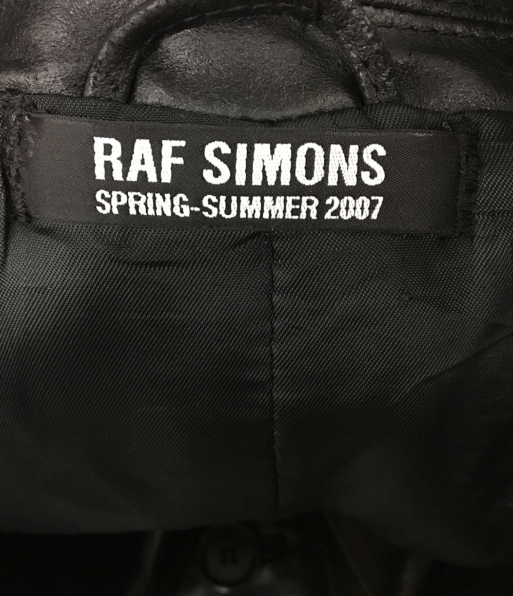 ラフシモンズ レザージャケット vera pelle real leather 07ss メンズ SIZE 52 RAF SIMONS
