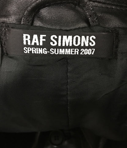 ラフシモンズ レザージャケット vera pelle real leather 07ss メンズ SIZE 52 RAF SIMONS