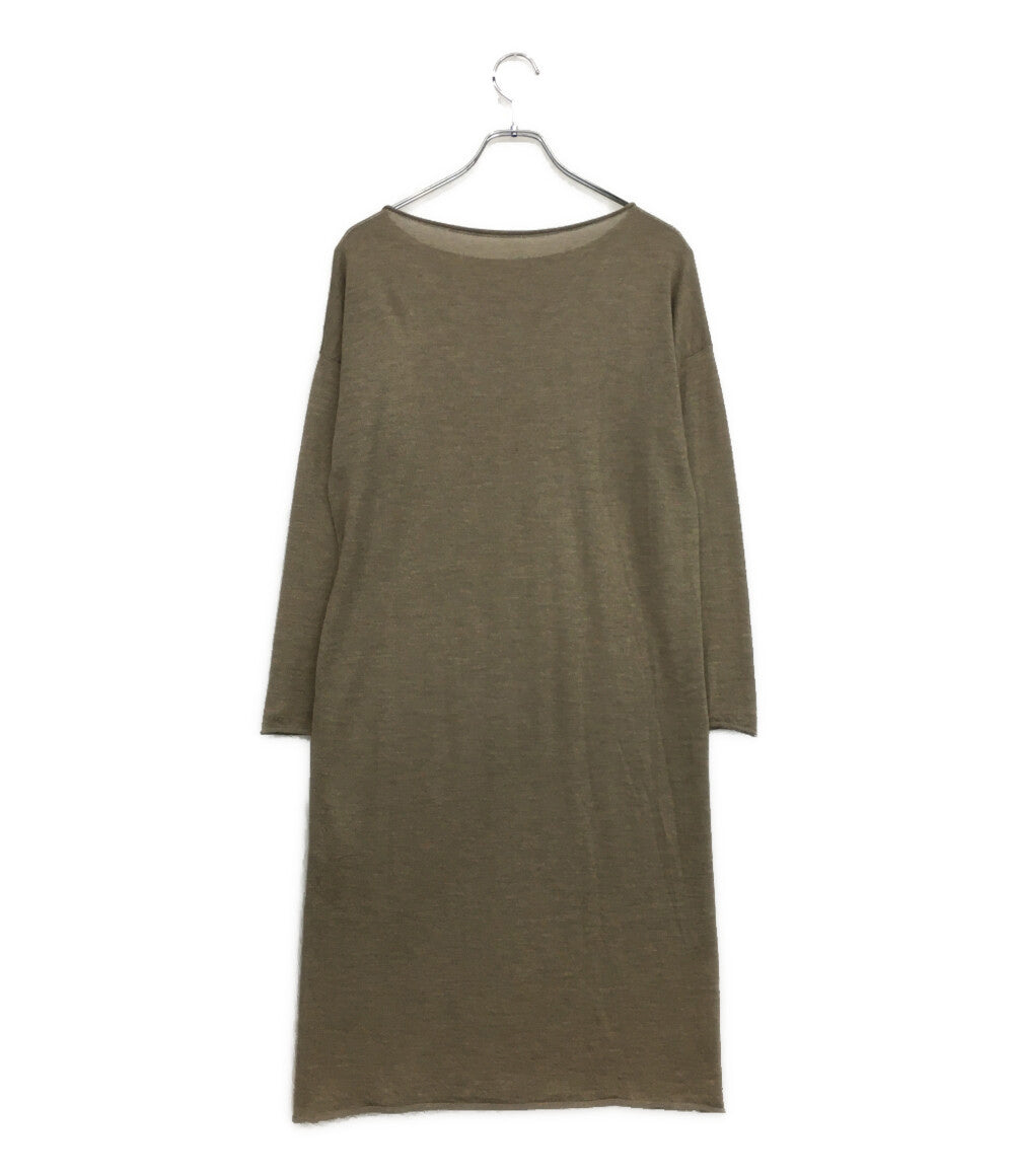 ババグーリ 長袖ワンピース ニット カシミヤ ベージュ J0448XGY003M レディース SIZE - Babaghuri
