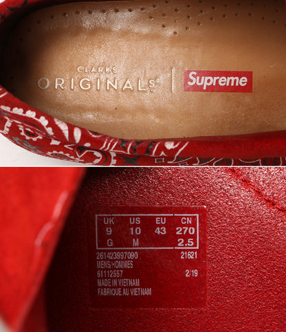 クラークス シュプリーム ワラビーブーツ ペイズリー メンズ SIZE 9 Clarks × supreme